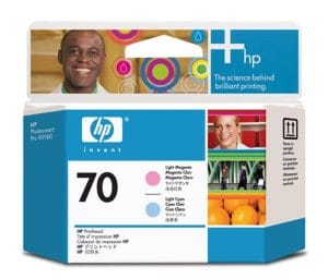 HP No. 70 Ink Printhead - Light Cyan & Light Magenta (Z2100/Z3100/Z3200)