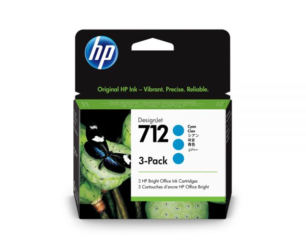 HP 712 3x29ml Cyan DesignJet ink Cartridge