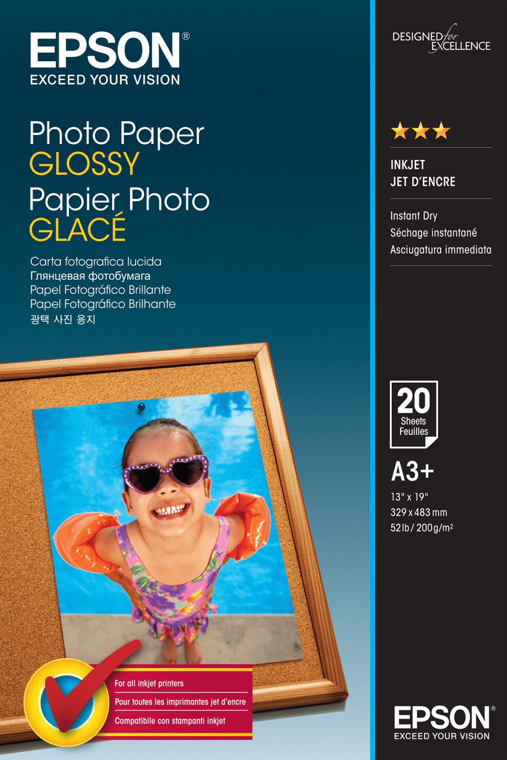 Epson Photo Paper Glossy A3+ 20 sheets dpsb