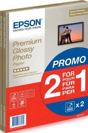 Epson Premium Glossy Photo Paper - A4 - 2 x 15 Sheets