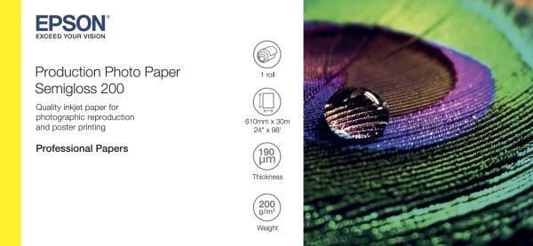 Epson Production Photo Paper Semigloss 36" x 30m 200gsm