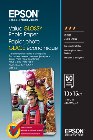 Epson Value Glossy Photo Paper - 10x15cm - 50 sheet